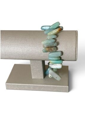 Natural Amazonite Stone Beaded Bracelet